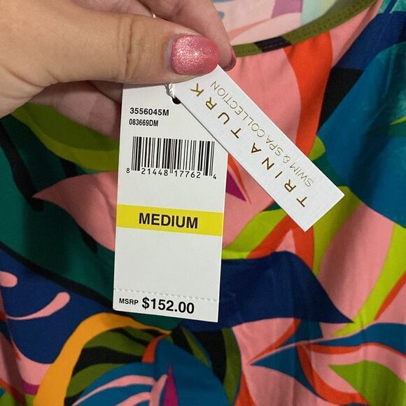NWT- Trina Turk- Rainforest Swim tunic cover-up- Size Medium - Picture 6 of 12